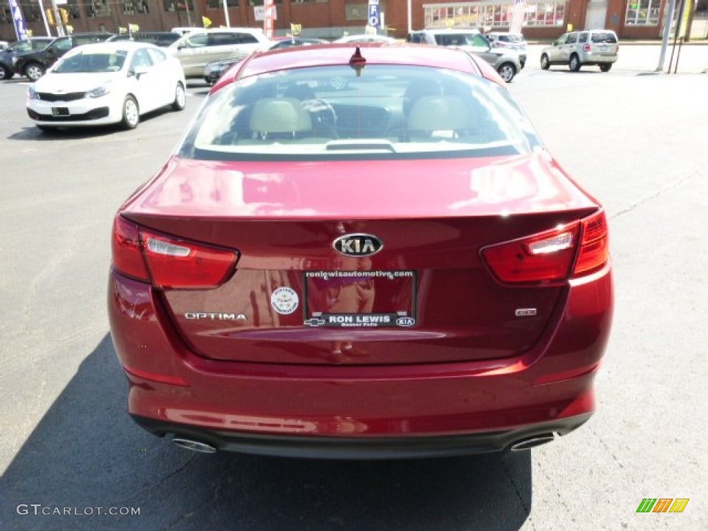 2015 Optima LX - Remington Red / Beige photo #7