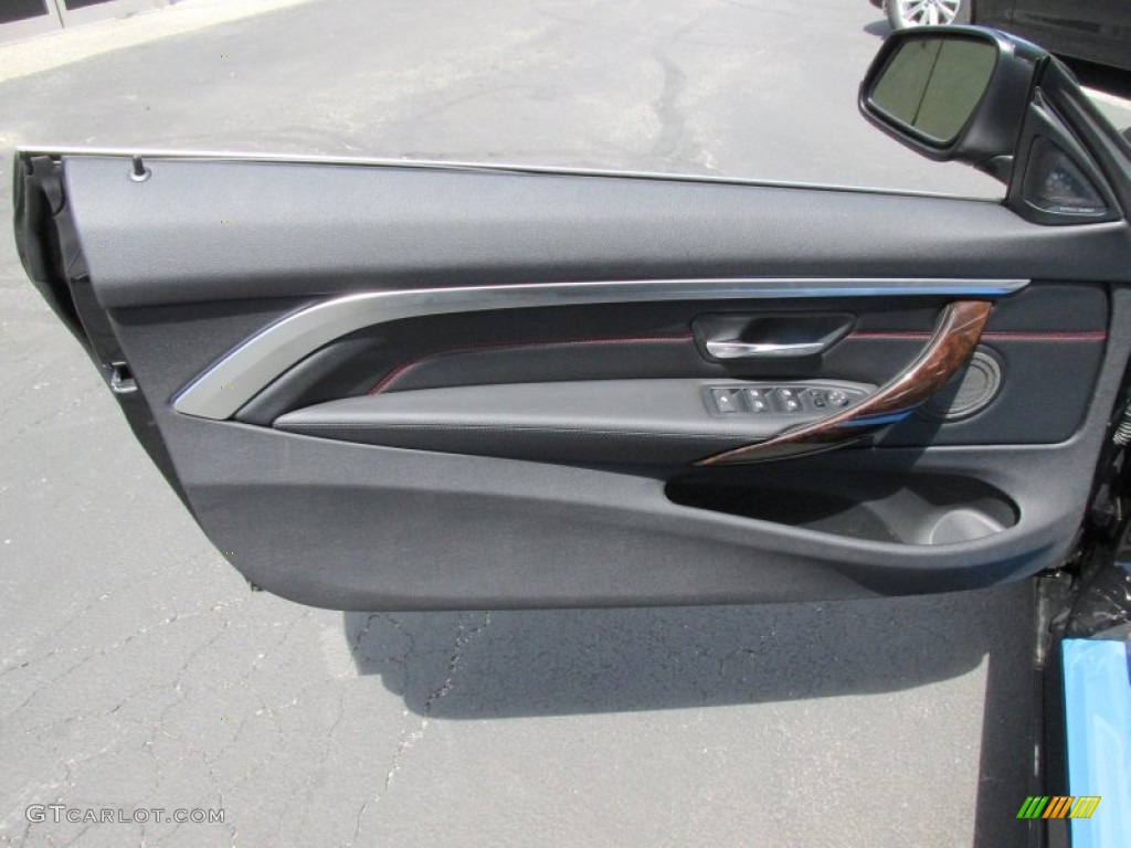 2015 BMW 4 Series 428i xDrive Convertible Black Door Panel Photo #96339302