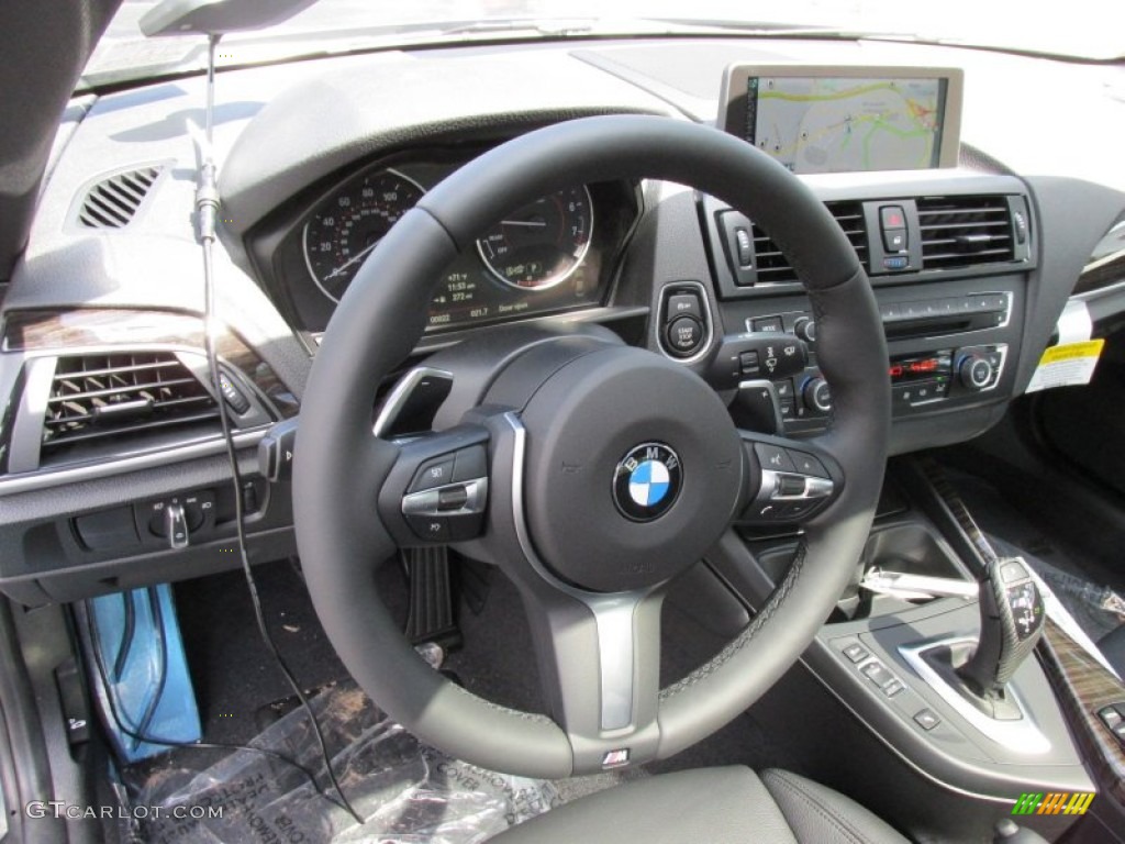 2015 BMW 2 Series M235i xDrive Coupe Black Steering Wheel Photo #96340463
