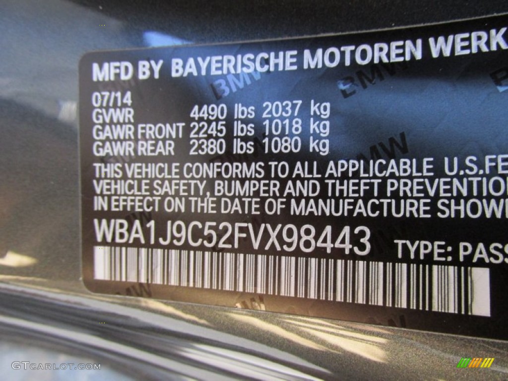 2015 BMW 2 Series M235i xDrive Coupe Info Tag Photos