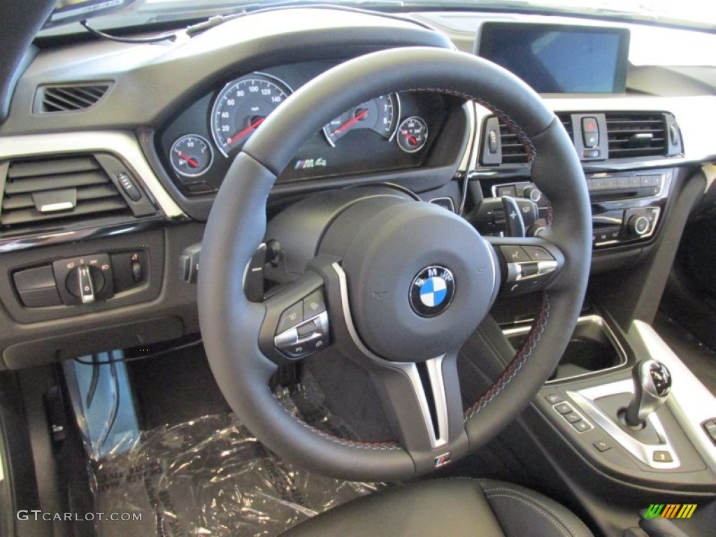 2015 BMW M4 Coupe Black Steering Wheel Photo #96340940