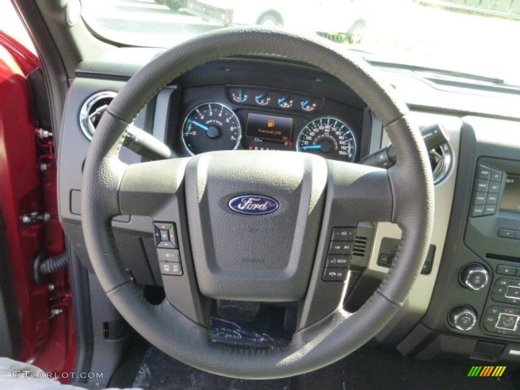 2014 F150 XLT SuperCab 4x4 - Ruby Red / Steel Grey photo #19