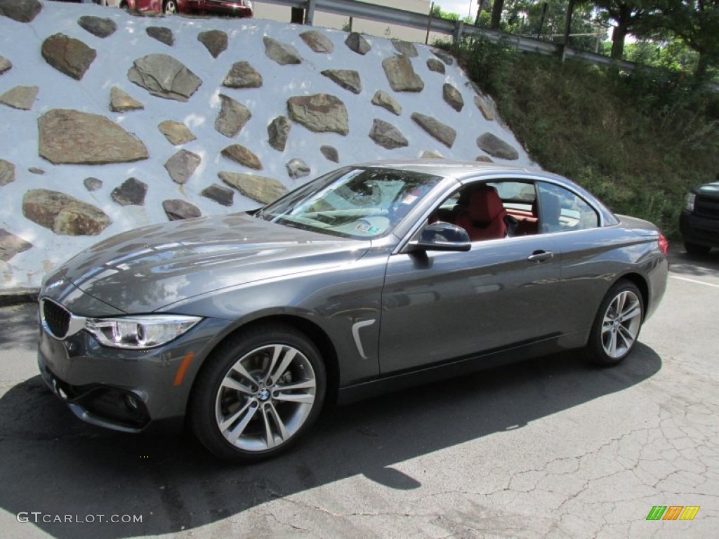 2015 4 Series 428i xDrive Convertible - Mineral Grey Metallic / Coral Red/Black Highlight photo #10