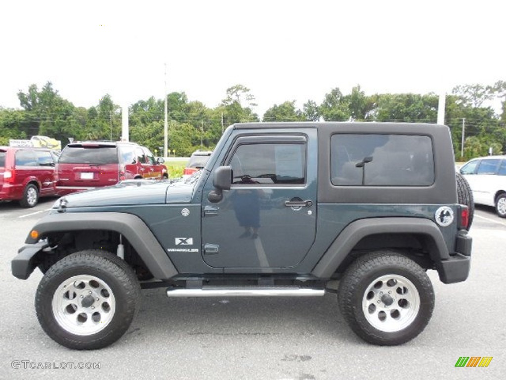 2007 Wrangler X 4x4 - Steel Blue Metallic / Dark Khaki/Medium Khaki photo #2