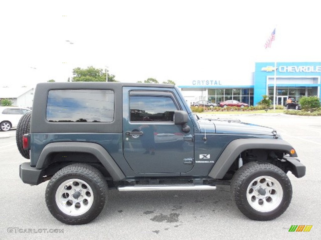 2007 Wrangler X 4x4 - Steel Blue Metallic / Dark Khaki/Medium Khaki photo #10