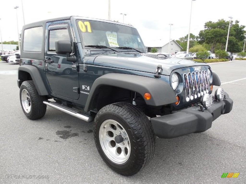 2007 Wrangler X 4x4 - Steel Blue Metallic / Dark Khaki/Medium Khaki photo #11