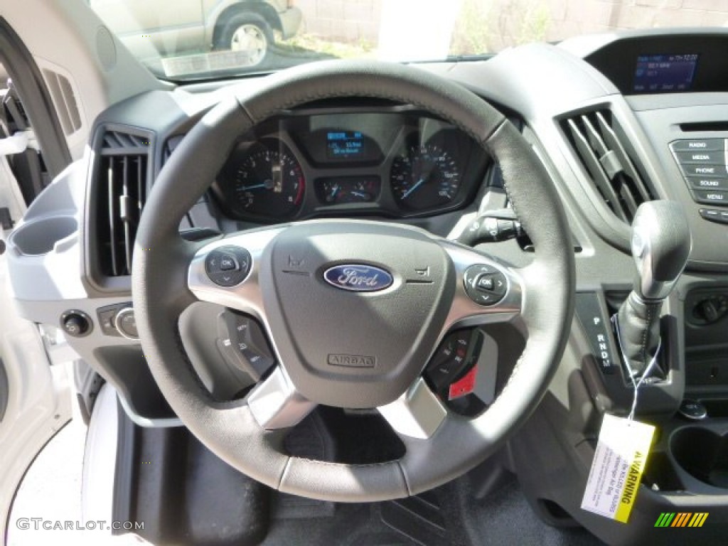 2015 Ford Transit Van 150 MR Long Pewter Steering Wheel Photo #96342428