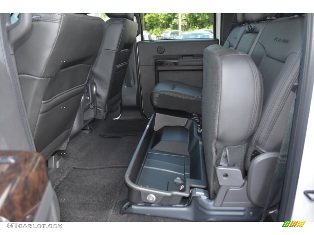Platinum Black Interior 2015 Ford F350 Super Duty Platinum Crew Cab 4x4 DRW Photo #96344762