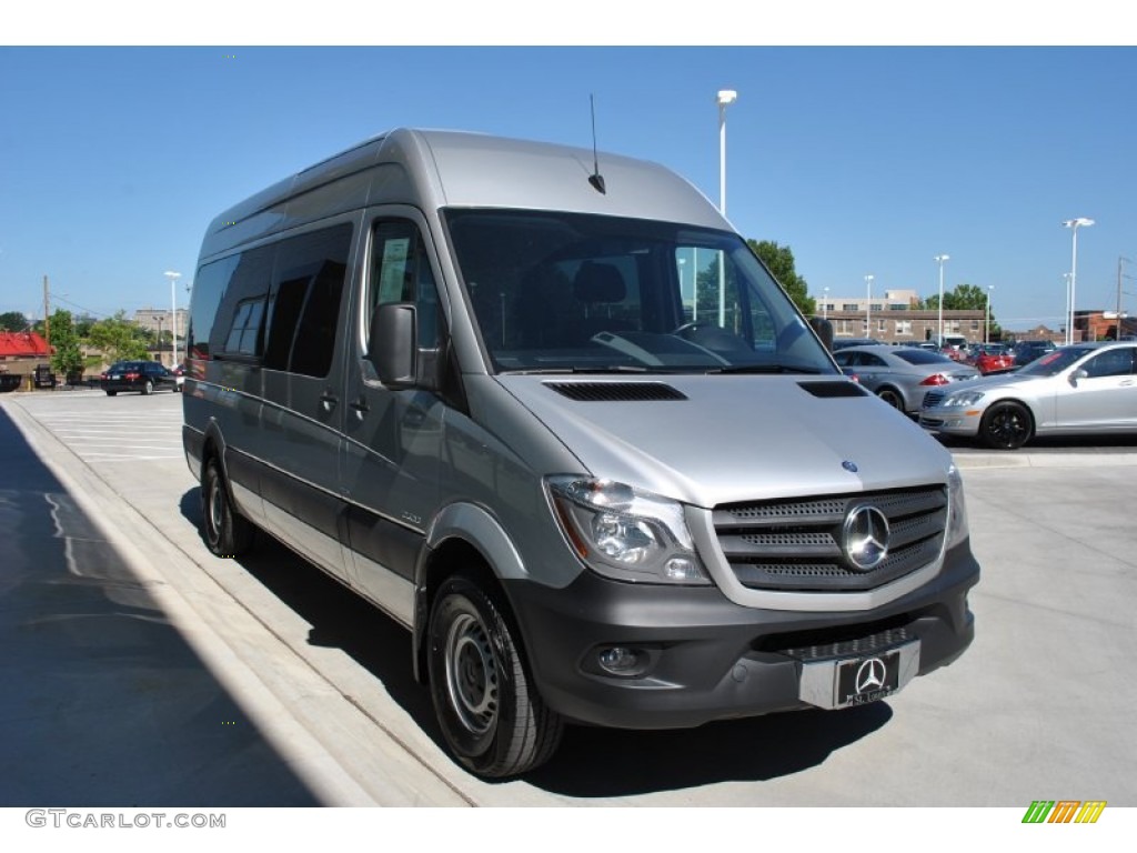 2014 Sprinter 2500 High Roof Passenger Van - Brilliant Silver Metallic / Tunja Black photo #3