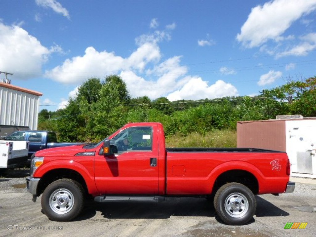 Vermillion Red 2015 Ford F350 Super Duty XL Regular Cab 4x4 Exterior Photo #96344942
