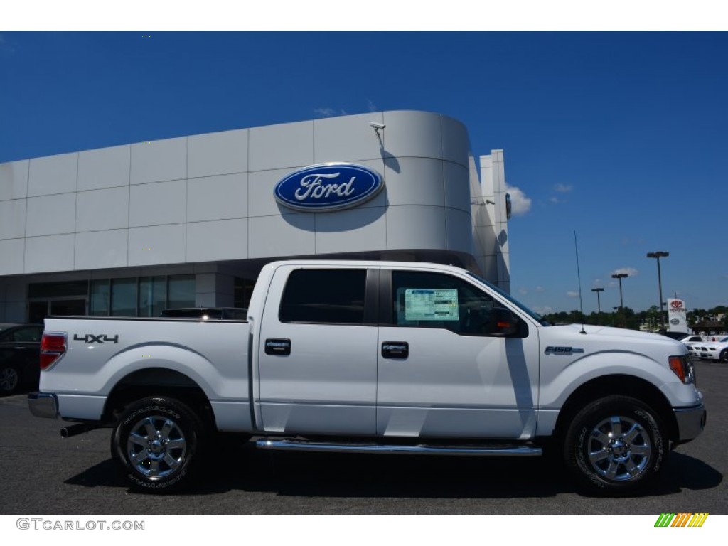 2014 F150 XLT SuperCrew 4x4 - Oxford White / Steel Grey photo #2