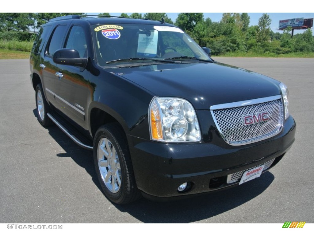 2011 Yukon Denali AWD - Carbon Black Metallic / Cocoa/Light Cashmere photo #1