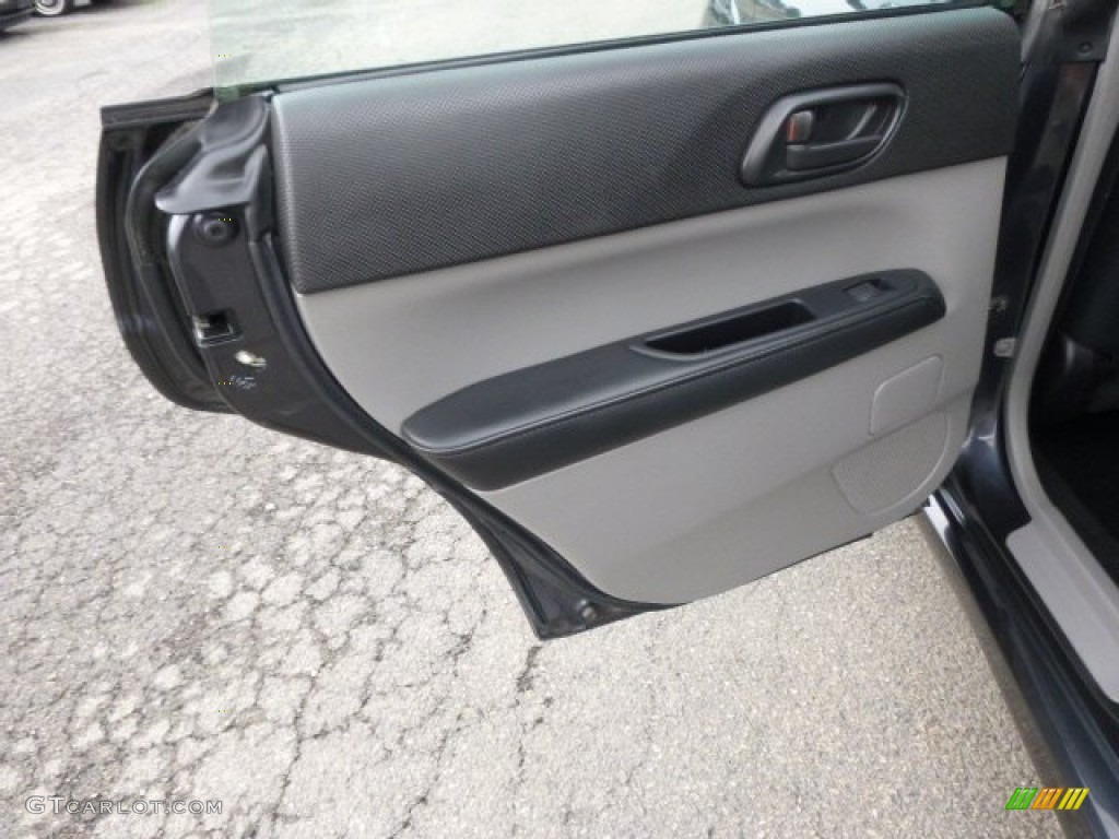 2008 Subaru Forester 2.5 X Sports Graphite Gray Door Panel Photo #96350402