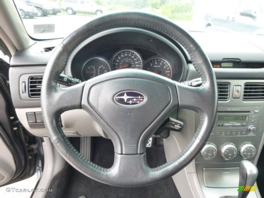 2008 Subaru Forester 2.5 X Sports Graphite Gray Steering Wheel Photo #96350591