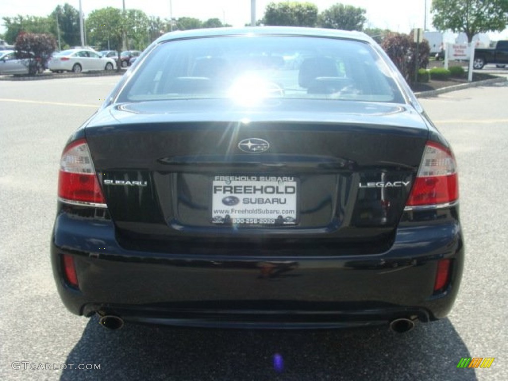 2008 Legacy 2.5i Limited Sedan - Obsidian Black Pearl / Off Black photo #5