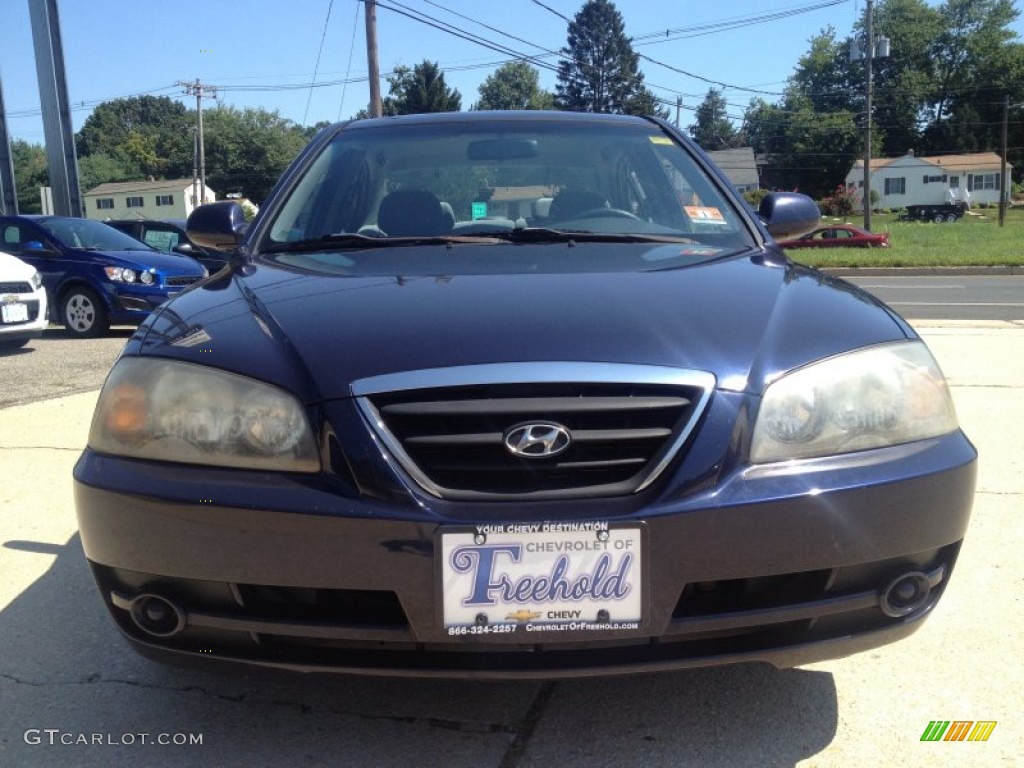 2005 Elantra GLS Sedan - Moonlit Blue / Gray photo #2