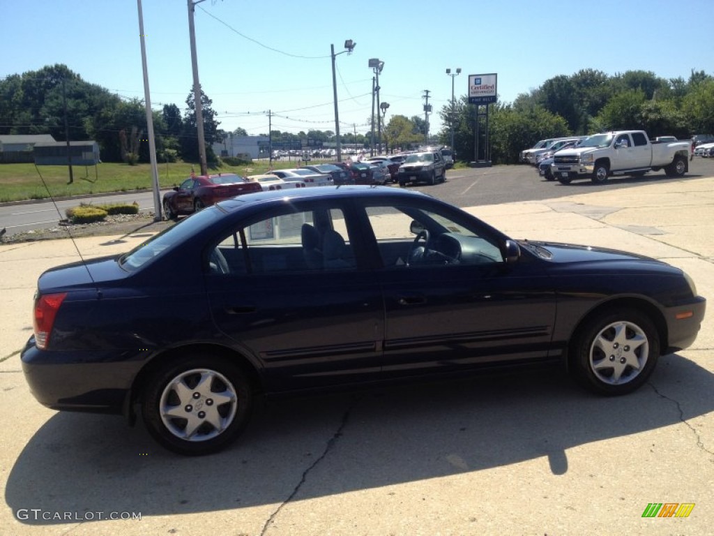 2005 Elantra GLS Sedan - Moonlit Blue / Gray photo #5