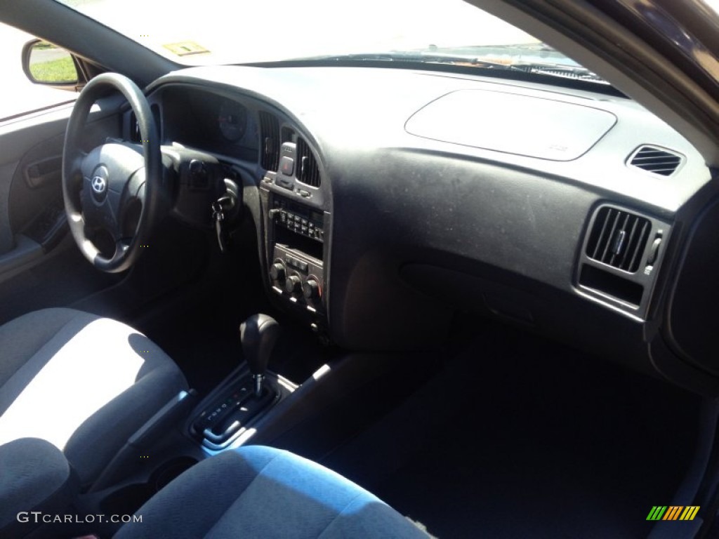 2005 Elantra GLS Sedan - Moonlit Blue / Gray photo #6