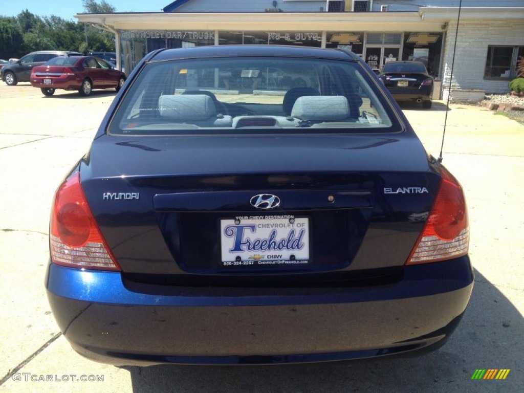 2005 Elantra GLS Sedan - Moonlit Blue / Gray photo #8