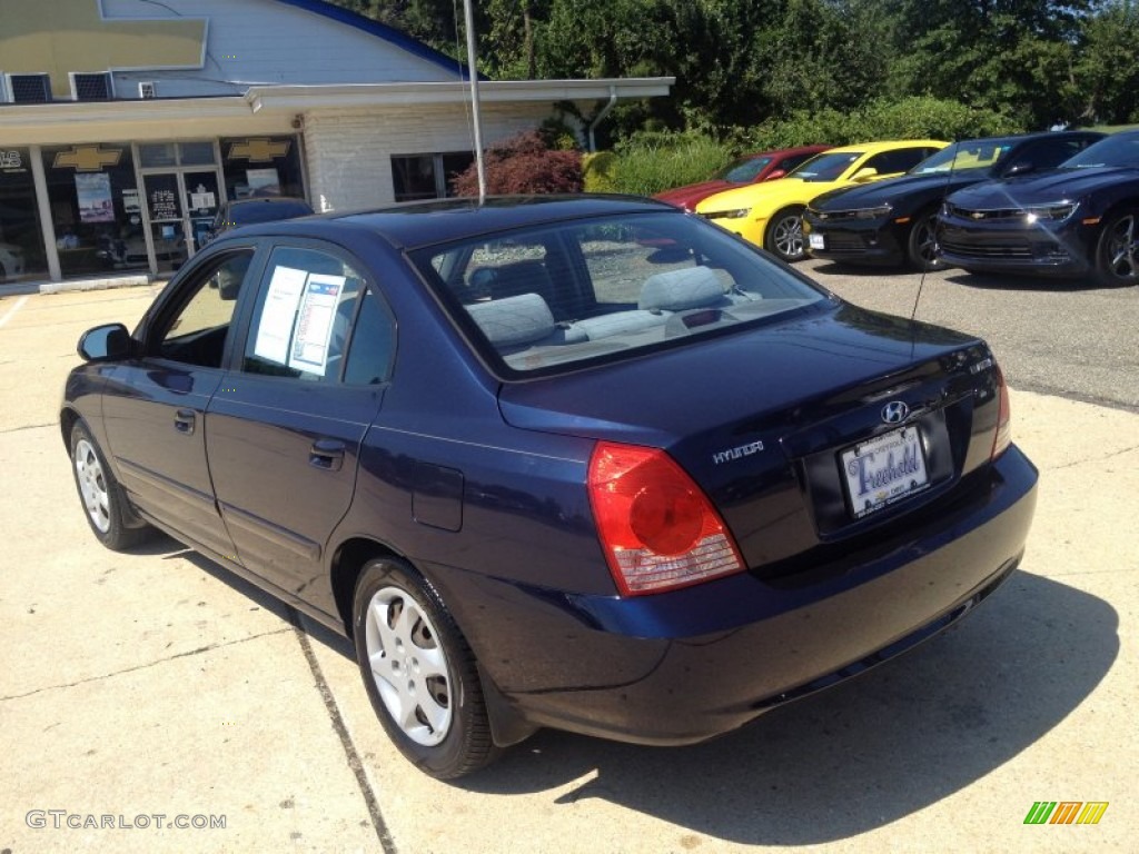 2005 Elantra GLS Sedan - Moonlit Blue / Gray photo #9