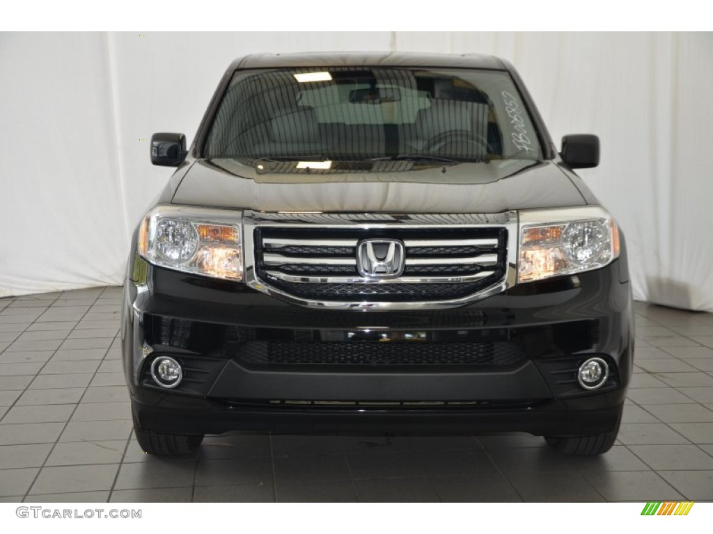 2015 Pilot EX-L - Crystal Black Pearl / Gray photo #2