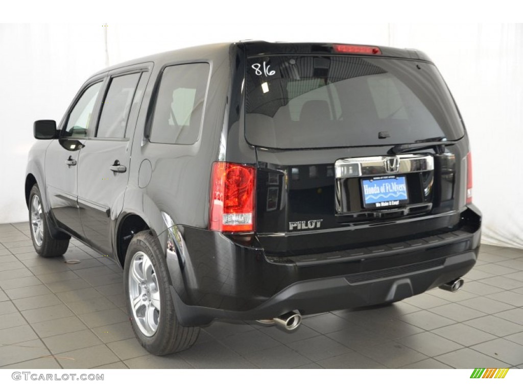 2015 Pilot EX-L - Crystal Black Pearl / Gray photo #8