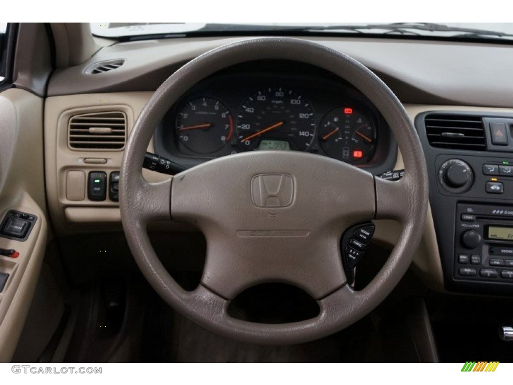 2001 Honda Accord EX Sedan Ivory Steering Wheel Photo #96361488