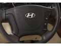 2007 Hyundai Santa Fe Beige Interior Steering Wheel Photo