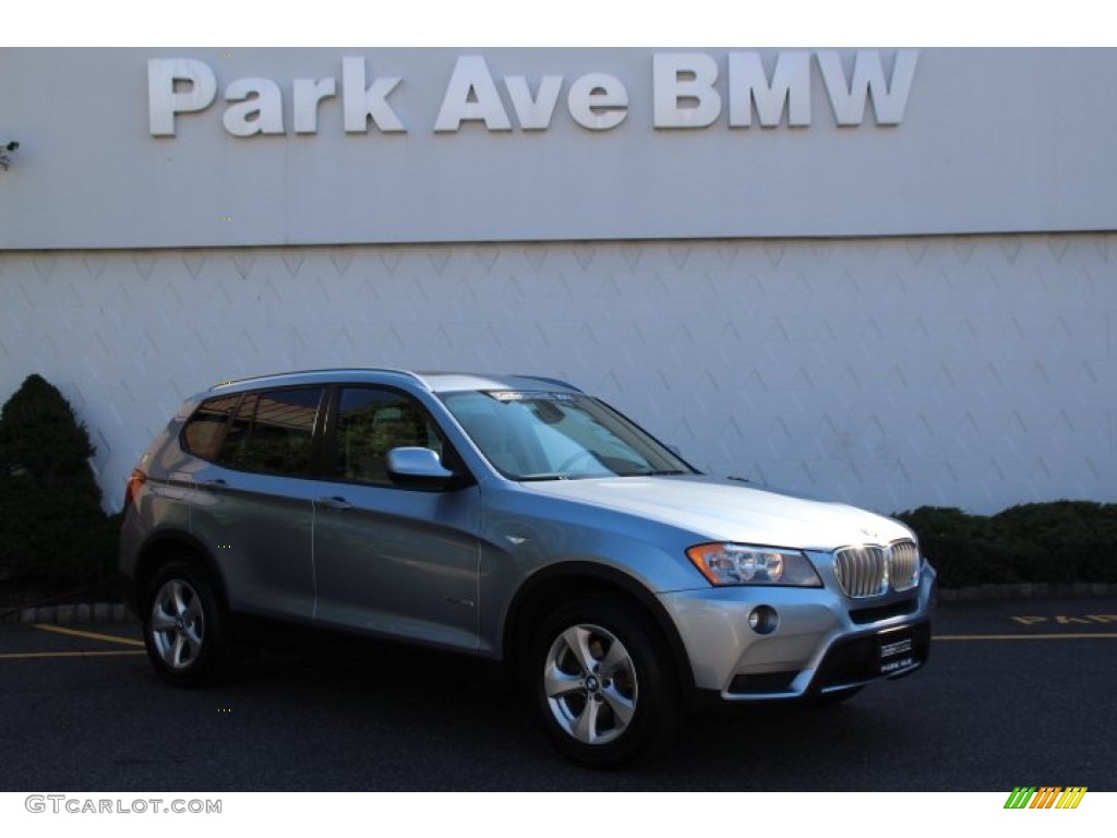 2011 X3 xDrive 28i - Blue Water Metallic / Sand Beige Nevada Leather photo #1