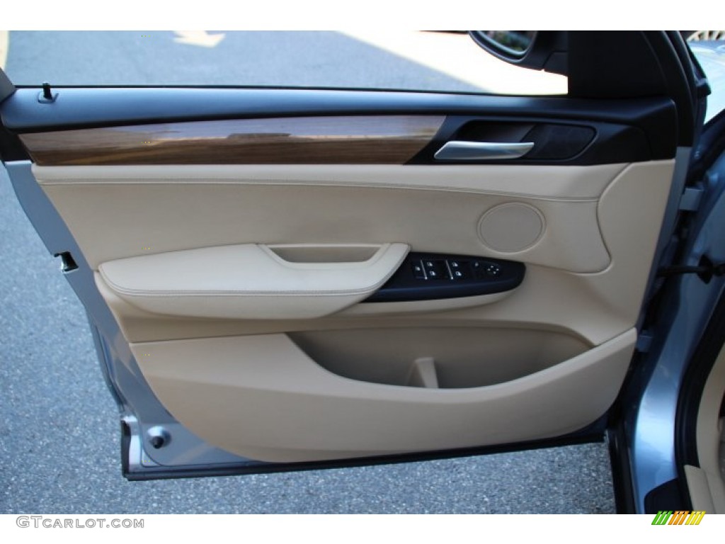 2011 X3 xDrive 28i - Blue Water Metallic / Sand Beige Nevada Leather photo #8