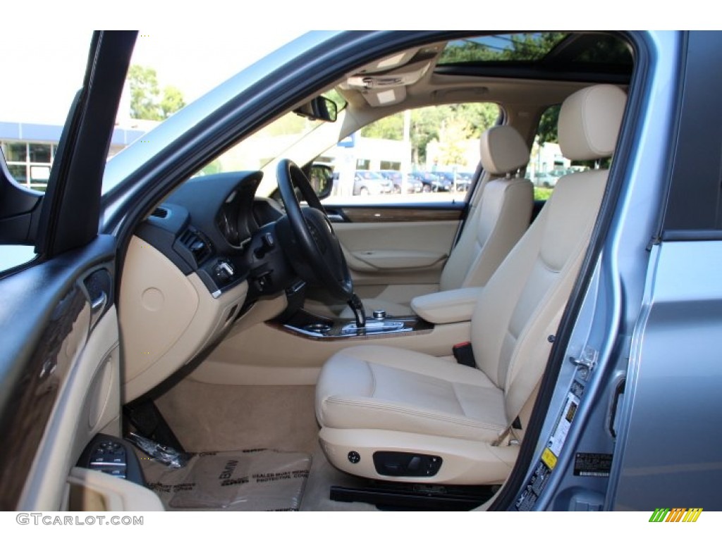 2011 X3 xDrive 28i - Blue Water Metallic / Sand Beige Nevada Leather photo #10