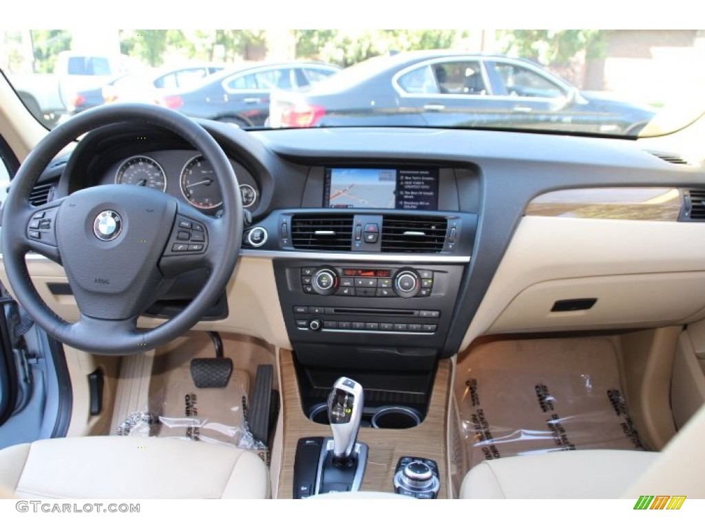 2011 X3 xDrive 28i - Blue Water Metallic / Sand Beige Nevada Leather photo #13