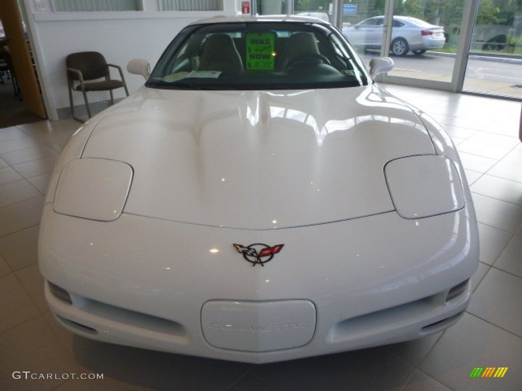 2000 Corvette Coupe - Arctic White / Light Oak photo #7
