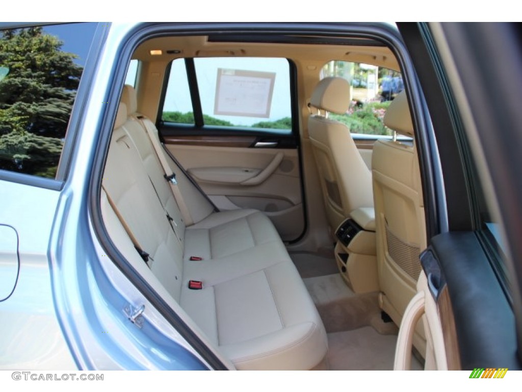2011 X3 xDrive 28i - Blue Water Metallic / Sand Beige Nevada Leather photo #23