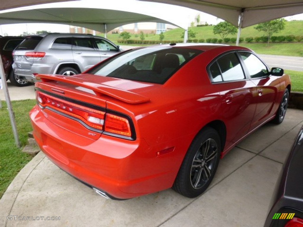 2014 Charger SXT AWD - TorRed / Black photo #5