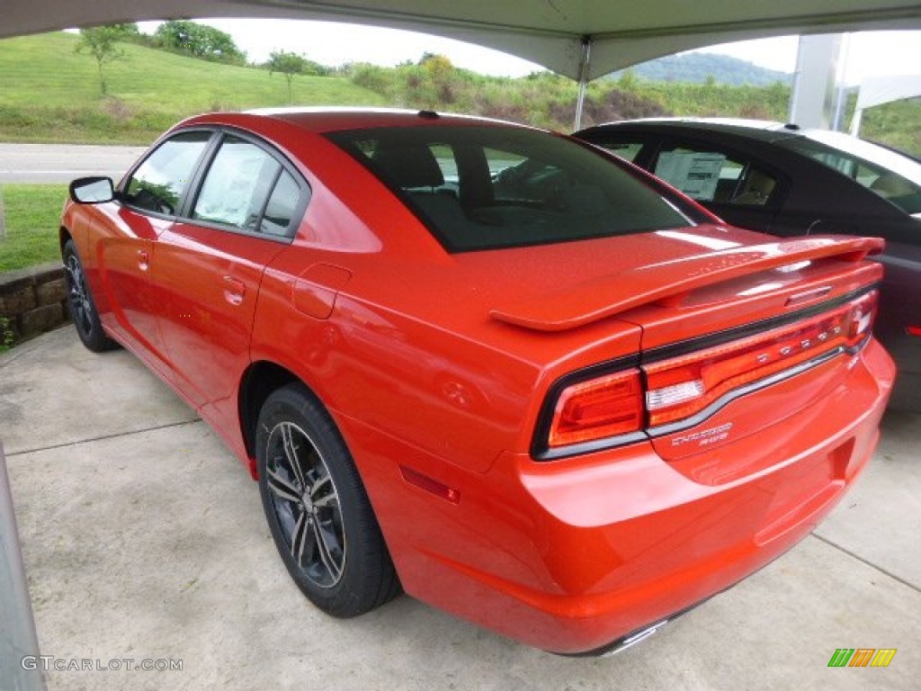 2014 Charger SXT AWD - TorRed / Black photo #7