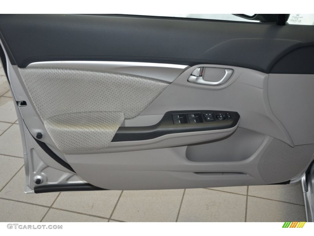 2014 Honda Civic Hybrid Sedan Gray Door Panel Photo #96367584