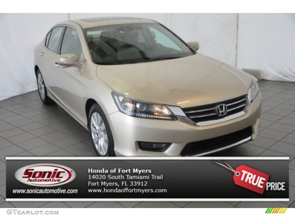 2014 Accord EX-L Sedan - Champagne Frost Pearl / Ivory photo #1