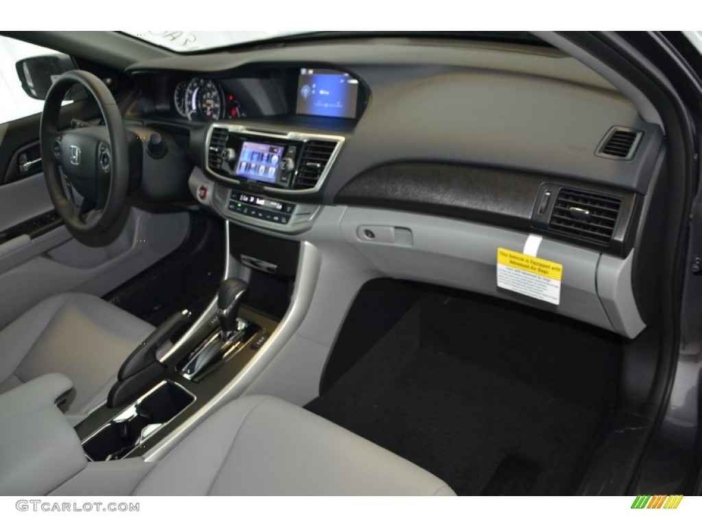 2014 Accord EX-L V6 Sedan - Modern Steel Metallic / Gray photo #27