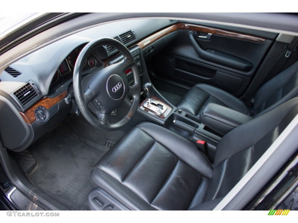 Ebony Interior 2003 Audi A4 3.0 quattro Sedan Photo #96374373