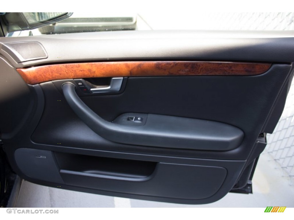 2003 Audi A4 3.0 quattro Sedan Ebony Door Panel Photo #96374601