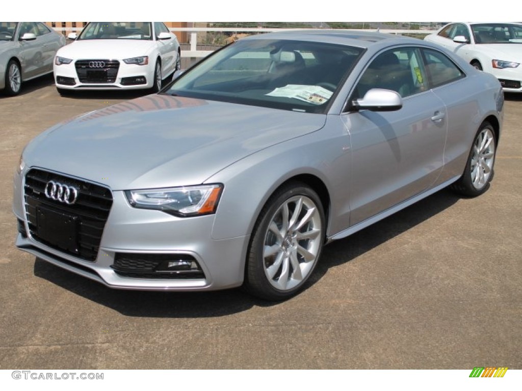 2015 A5 Premium Plus quattro Coupe - Floret Silver Metallic / Black photo #3