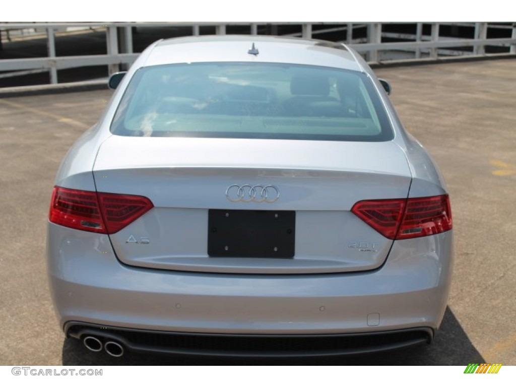 2015 A5 Premium Plus quattro Coupe - Floret Silver Metallic / Black photo #7