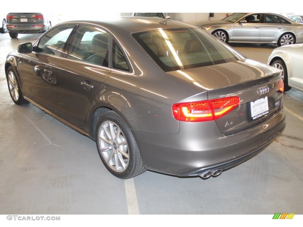 2014 A4 2.0T quattro Sedan - Dakota Grey Metallic / Chestnut Brown/Black photo #6