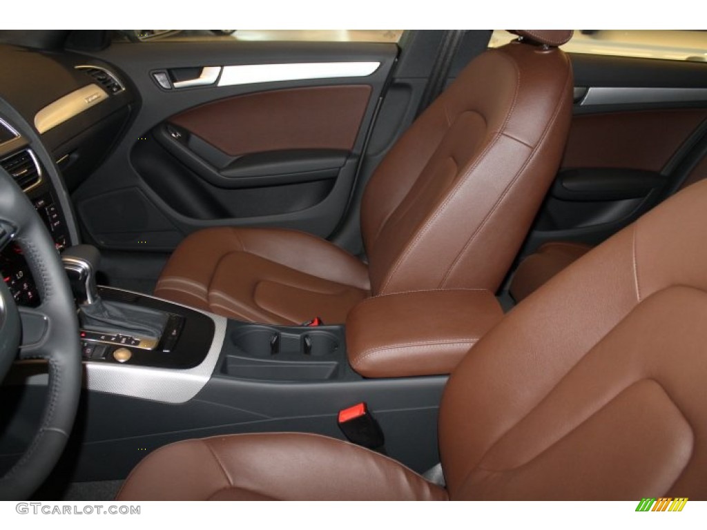 2014 A4 2.0T quattro Sedan - Dakota Grey Metallic / Chestnut Brown/Black photo #9