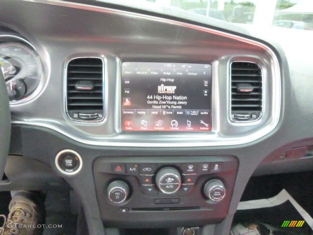 2014 Charger SXT AWD - Phantom Black Tri-Coat Pearl / Black/Red photo #16