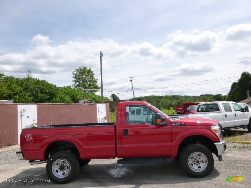 2015 F350 Super Duty XL Regular Cab 4x4 - Vermillion Red / Steel photo #1