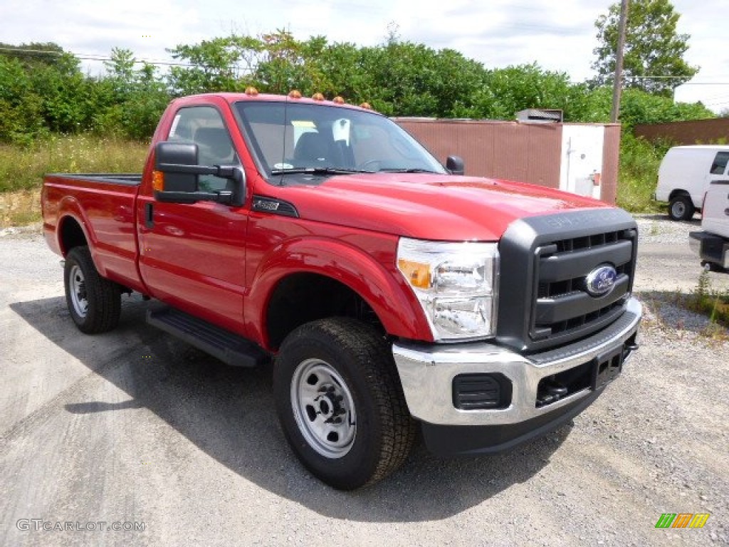 Vermillion Red 2015 Ford F350 Super Duty XL Regular Cab 4x4 Exterior Photo #96382240