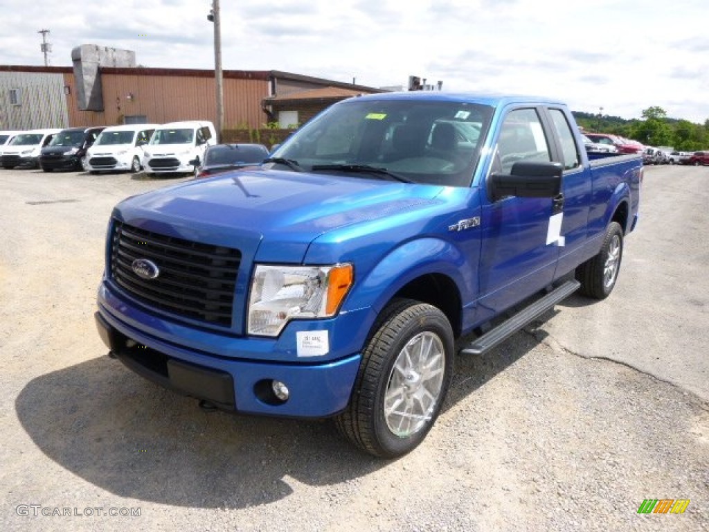 2014 F150 STX SuperCab 4x4 - Blue Flame / Black photo #4