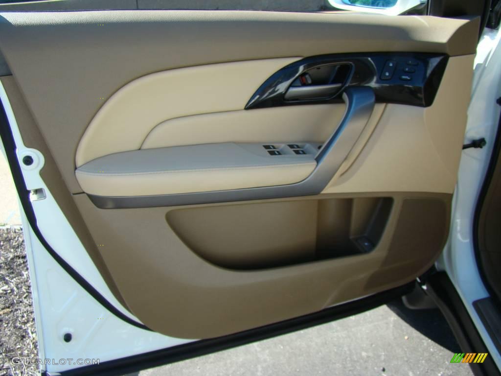 2007 MDX  - Aspen White Pearl / Taupe photo #7